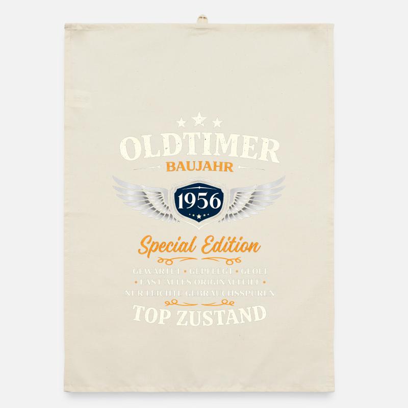 70. Geburtstag Geschenk Mann Oldtimer Vintage 1956 Organic Geschirrtuch