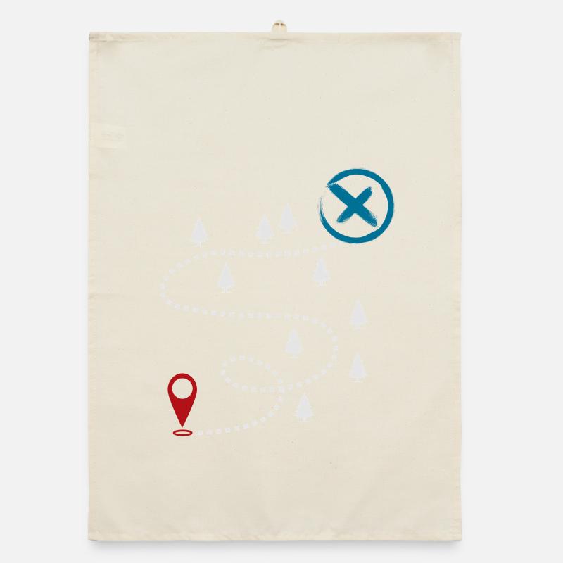 Carte d’aventure graphique de géocaching Torchon bio