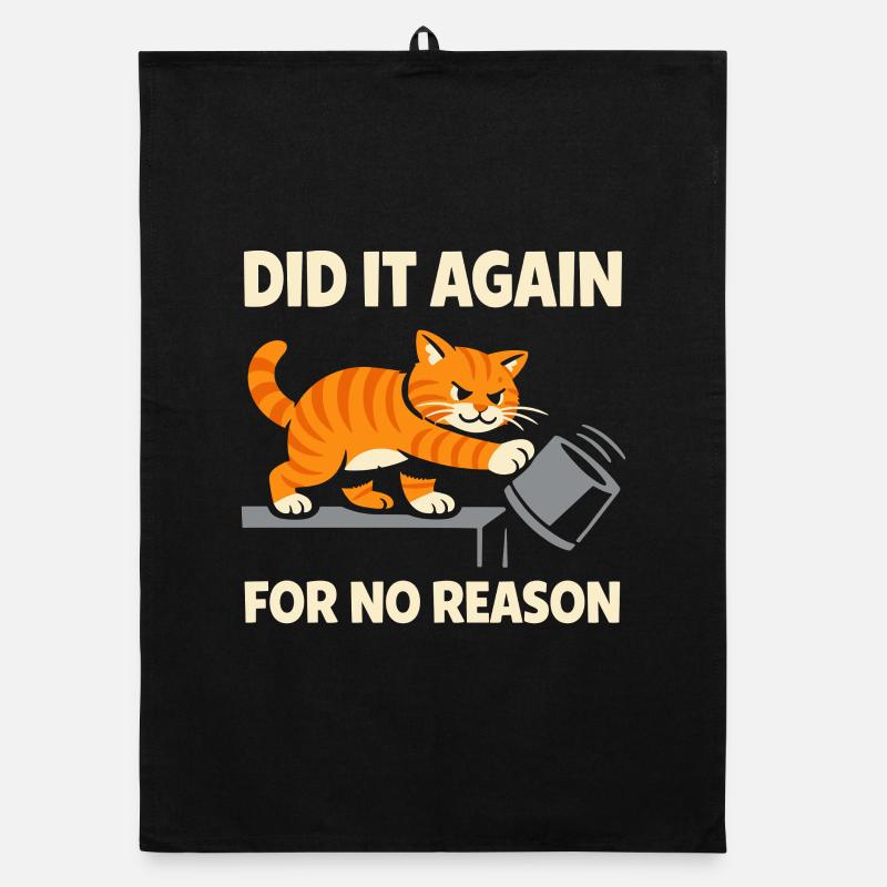 Orange Cat Chaos Funny Cat Orange Tabby Meme Organic dish towel