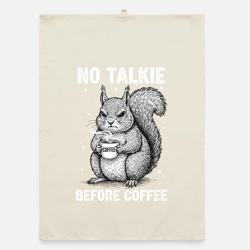 Pas de conversation devant un écureuil amateur de café Torchon bio