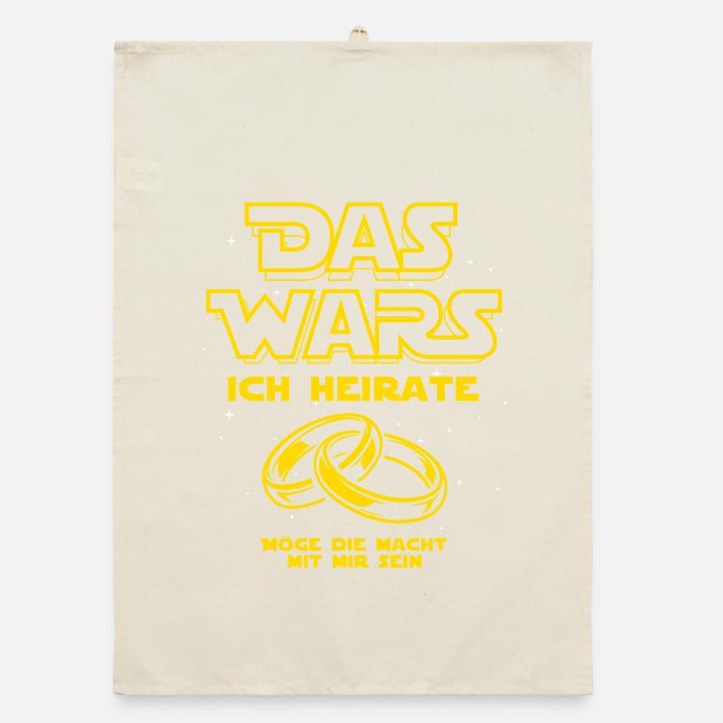 JGA Das Wars. Ich heirate - Eheringe Organic Geschirrtuch