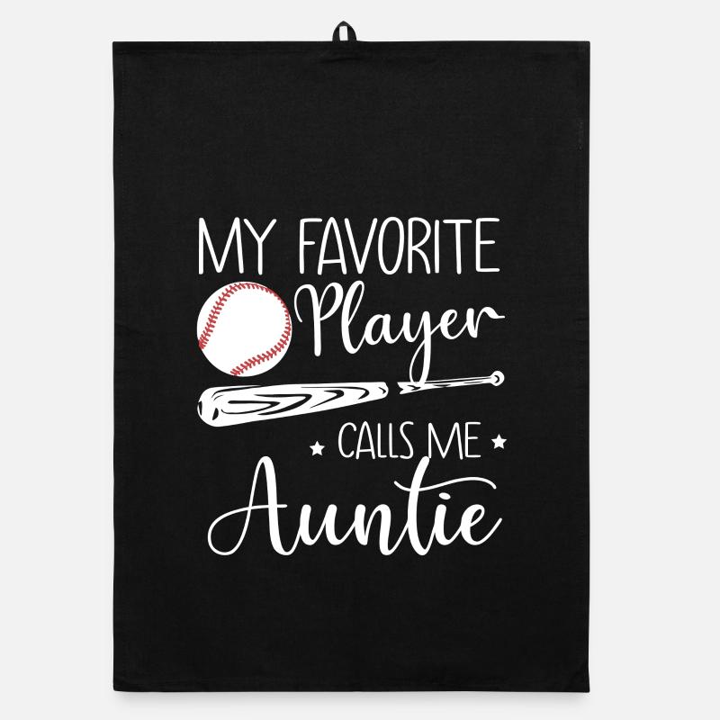 Joueuse préférée de la tante de baseball Torchon bio