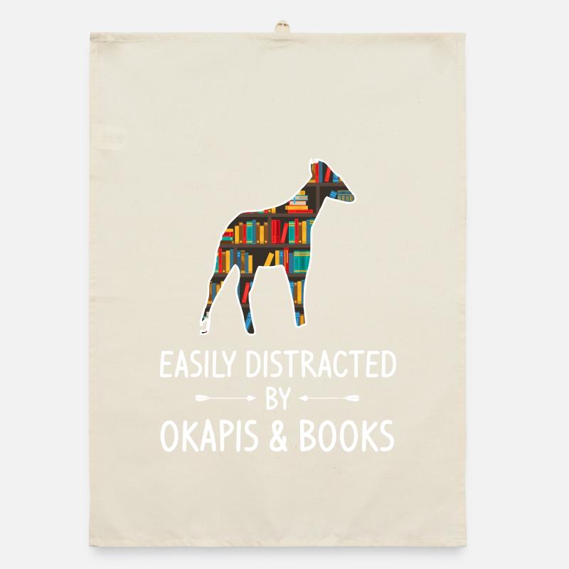 Bookish Donkey Library Silhouette Organic dish towel