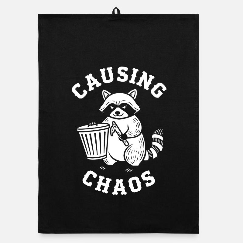 Chaos Waschbär Motif Organic Geschirrtuch