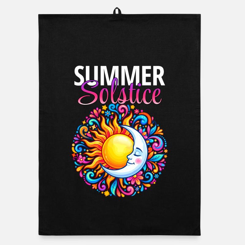 Litha Pagan Summer Solstice Midsummer Midsommar Organic dish towel