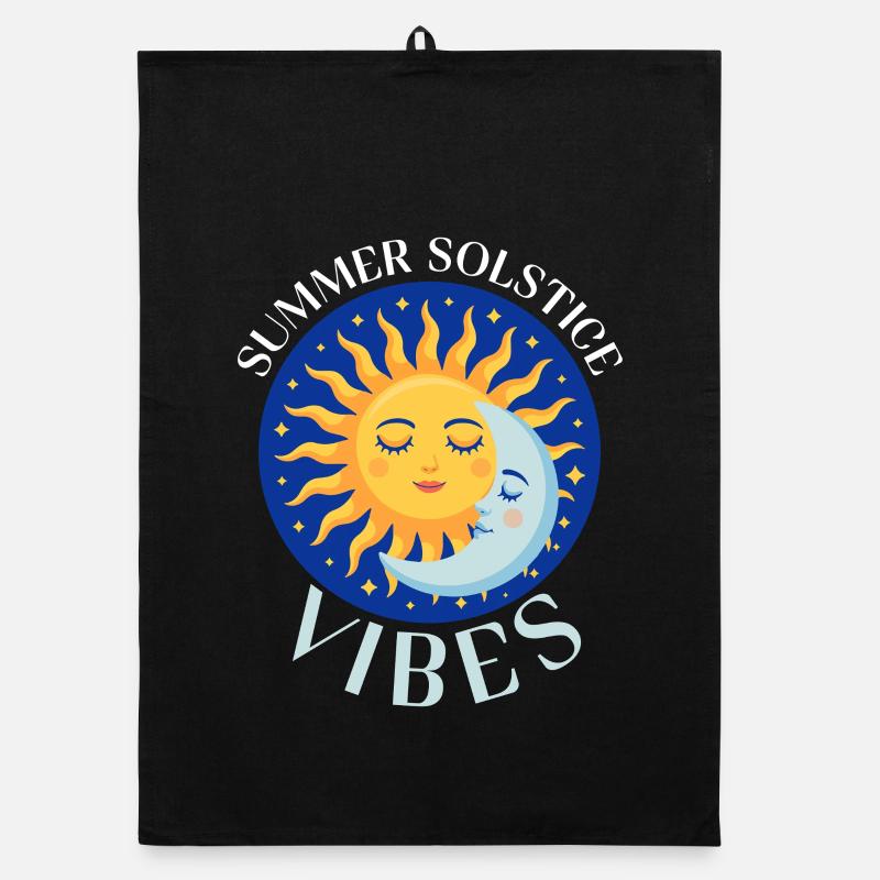 Litha Pagan Solstice d’été Midsommar Torchon bio