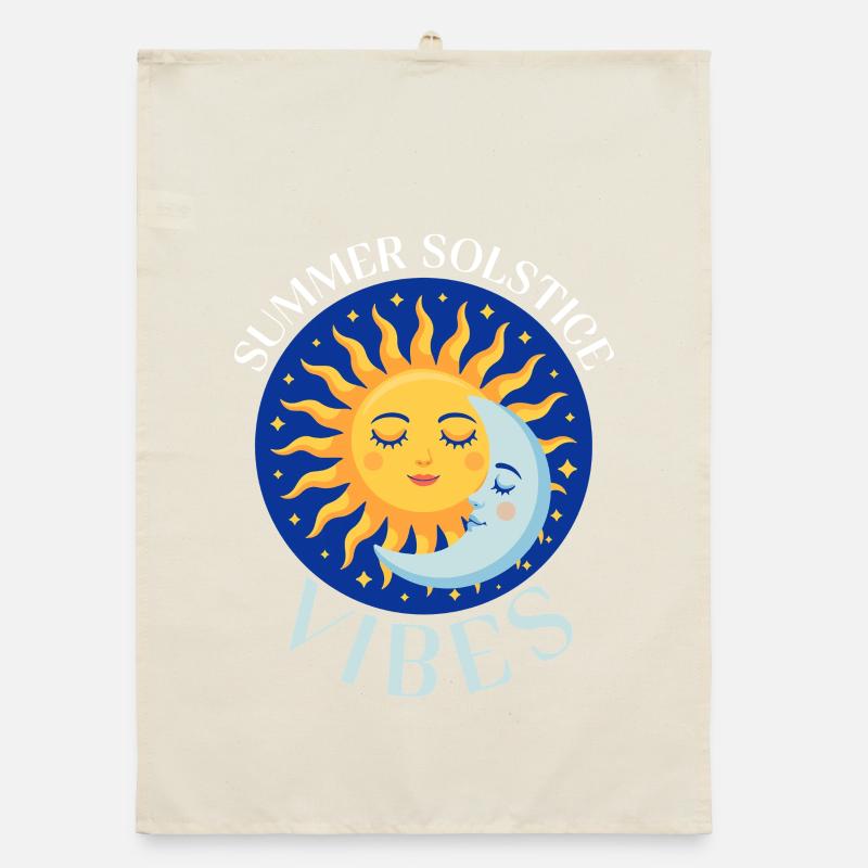 Litha Pagan Summer Solstice Midsummer Midsommar Organic dish towel