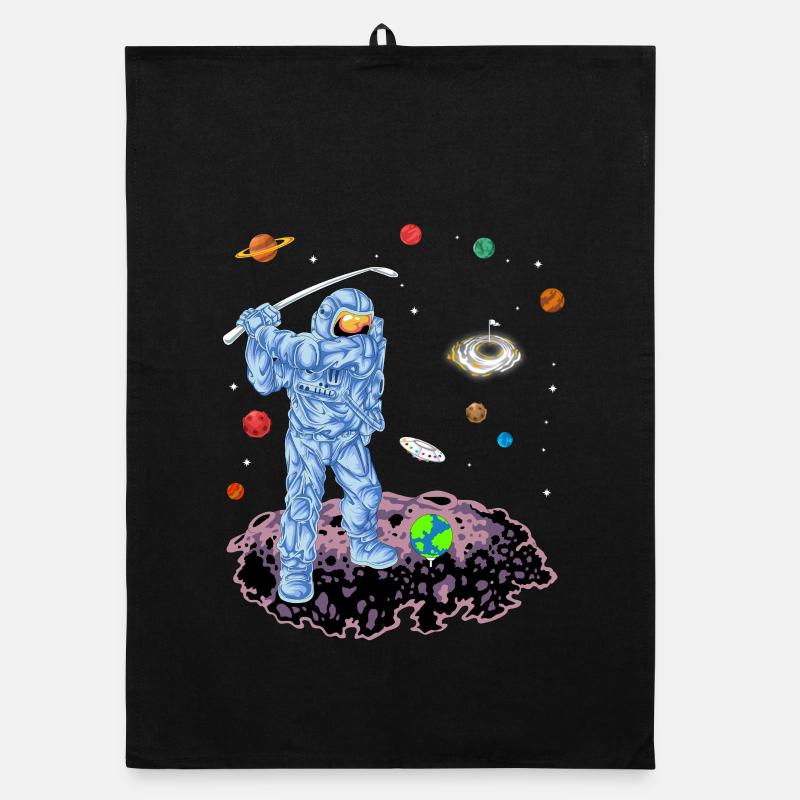 Astronaut Space Golf Shirt Organic dish towel
