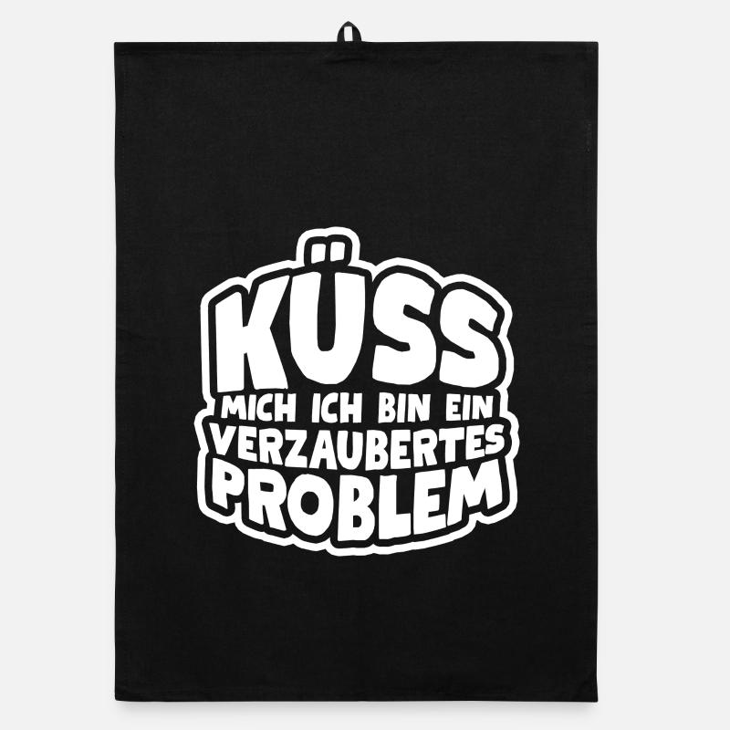 Küss mich ich bin ein verzaubertes Problem Organic Geschirrtuch