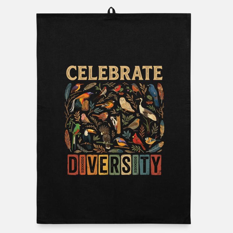 Bird Diversity Nature Diversity Birds Gift Organic dish towel