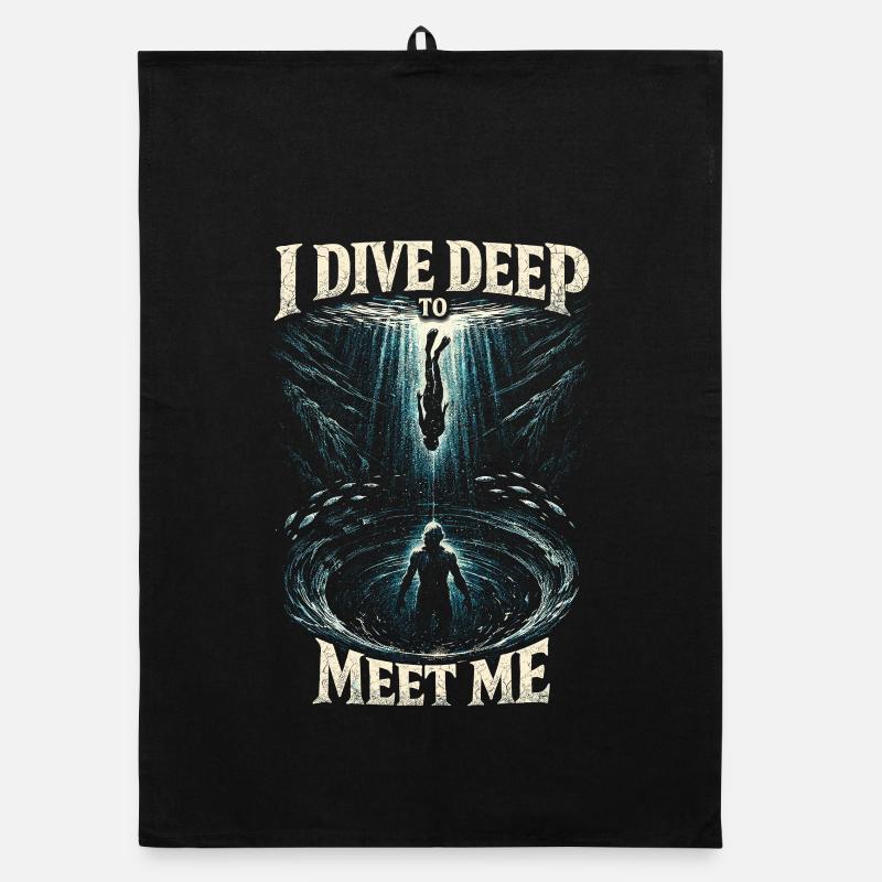 Apnoetauchen Freitauchen I Dive Deep To Meet Me Organic Geschirrtuch