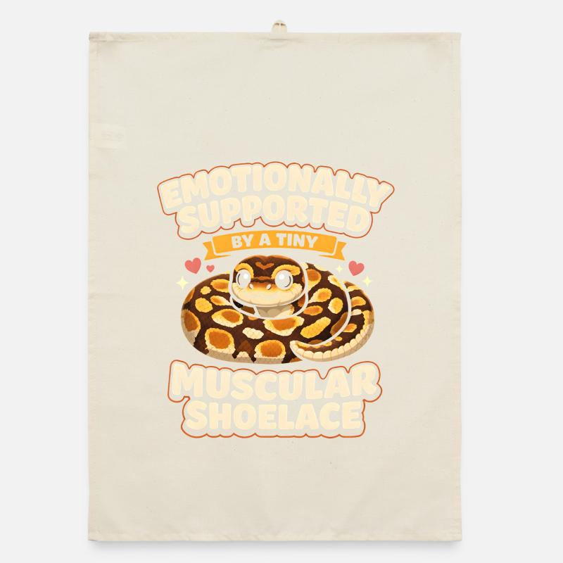 Muscular shoelaces | King Python Humor Organic dish towel
