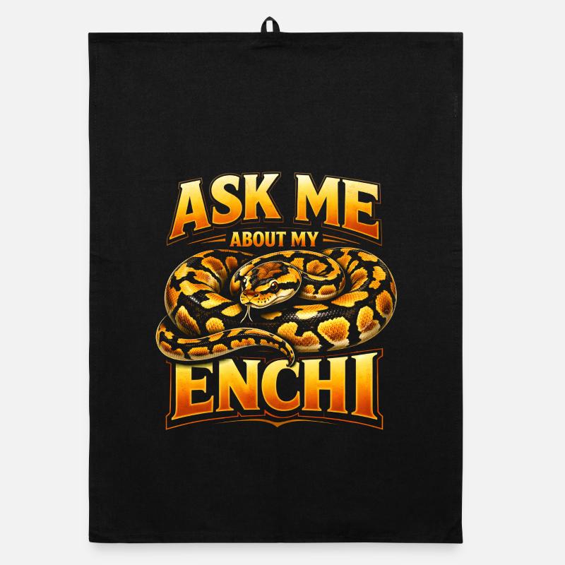 Frag mich nach Enchi | Königspython Morph Organic Geschirrtuch