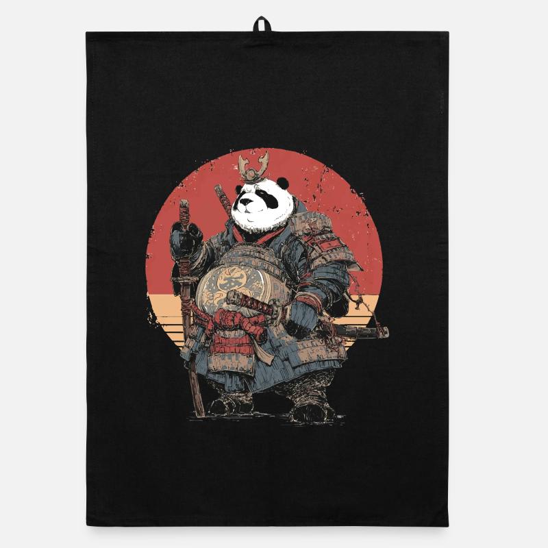 Panda-Samurai in robuster Rüstung Organic Geschirrtuch