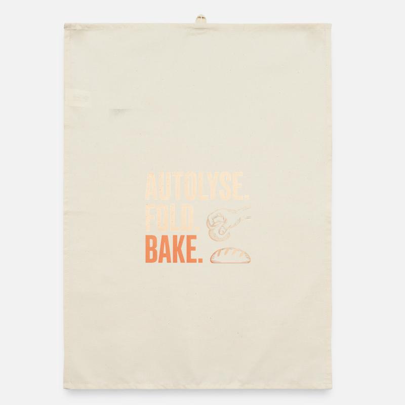Autolyse Fold Backe Bread Kunst Organic Geschirrtuch