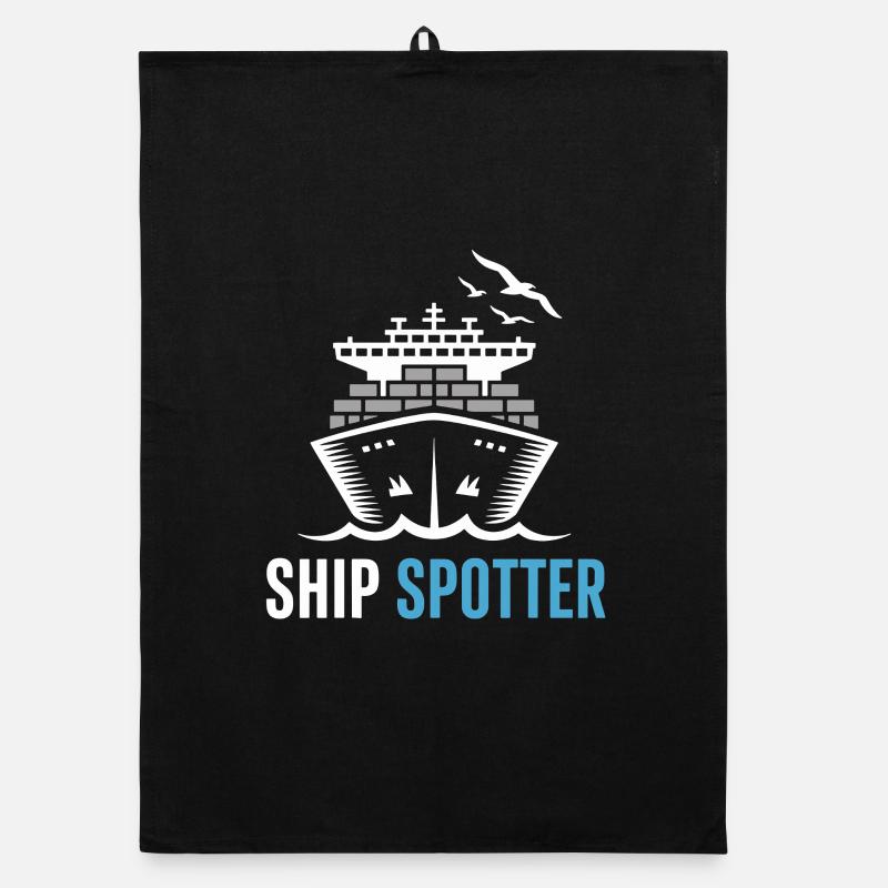 Ship Spotter Passion for Ship Observers Organic dish towel
