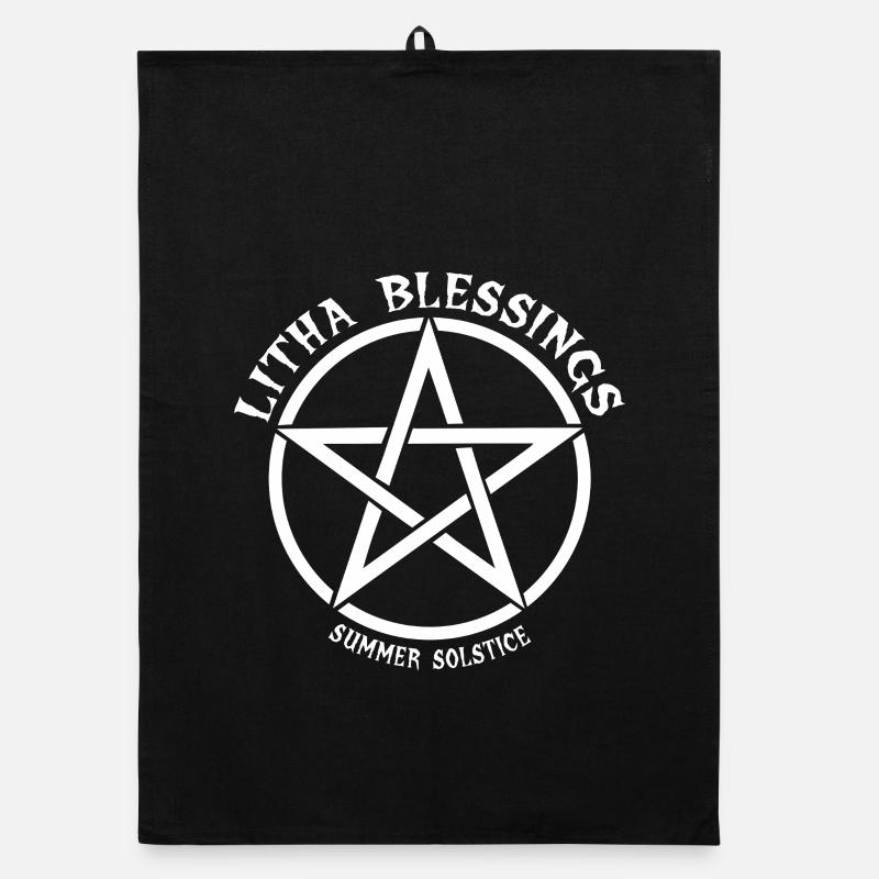 Litha Pagan Solstice d’été Midsommar Torchon bio