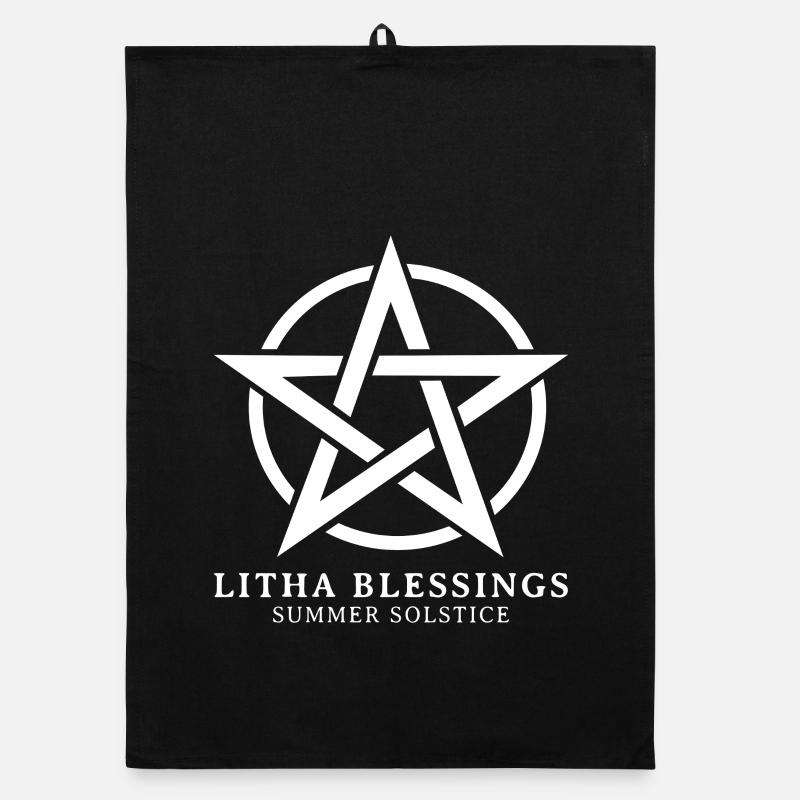 Litha Pagan Summer Solstice Midsummer Midsommar Organic dish towel