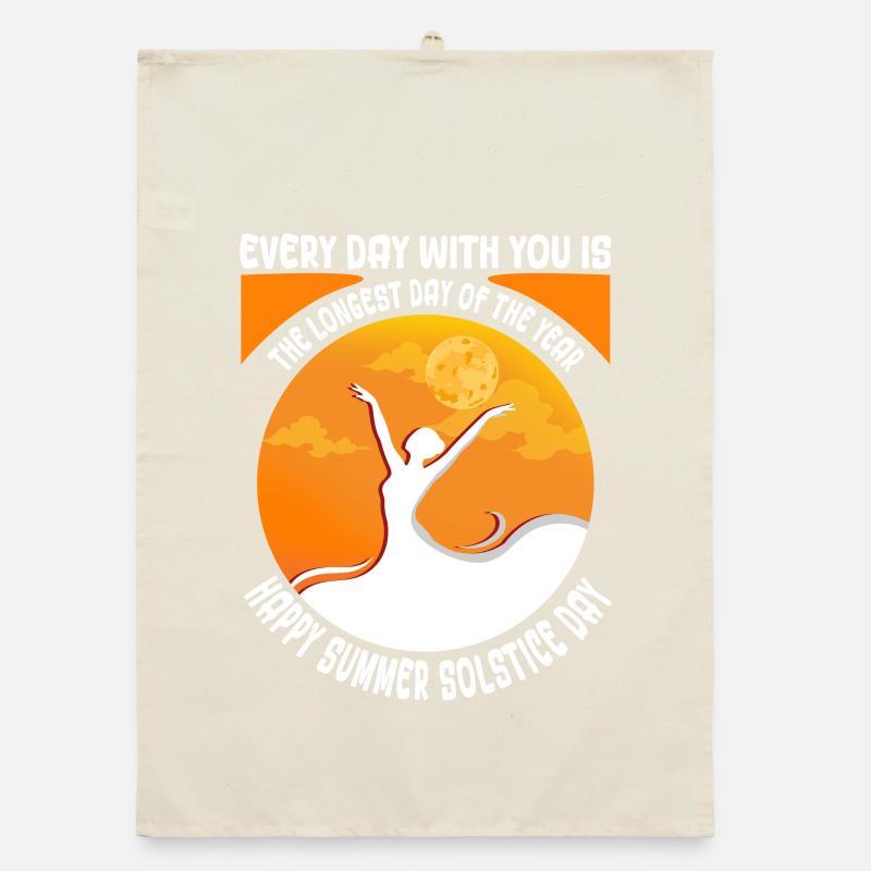 Litha Pagan Summer Solstice Midsummer Midsommar Organic dish towel