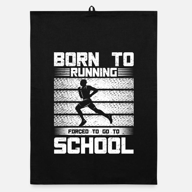 Marathon Runner Born To Running Gift Organic Geschirrtuch