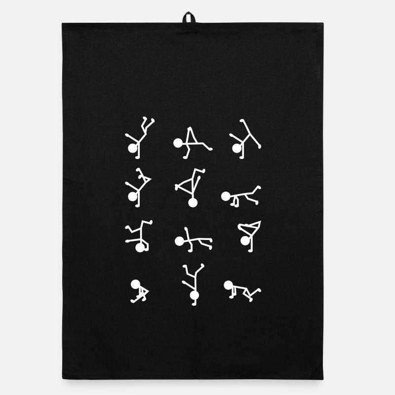 Silhouette bâton Breakdancer Torchon bio