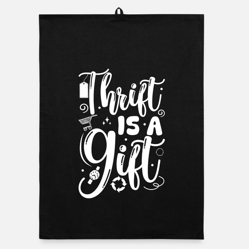 Thrift Shop Thrift Is A Gift Love Thrifting Organic Geschirrtuch