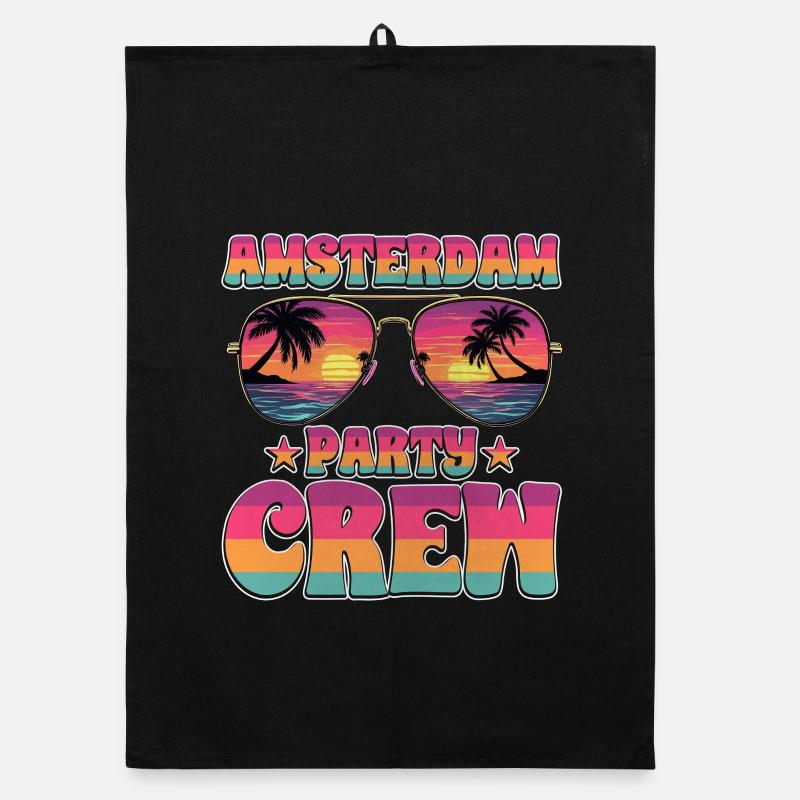 Amsterdam Party Crew Organic dish towel