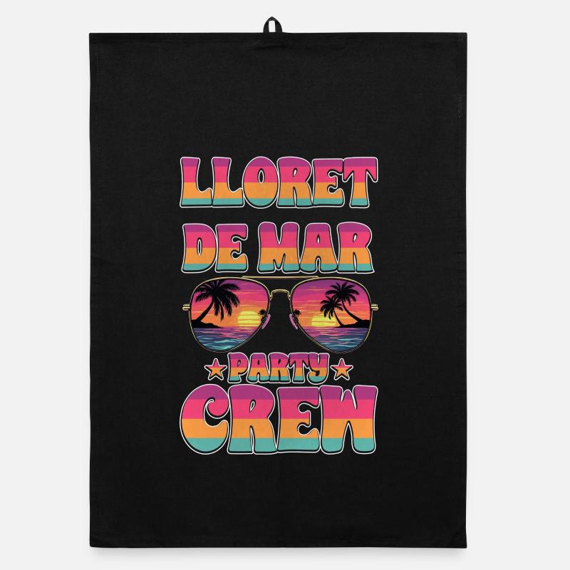 Lloret De Mar Party Crew Organic Geschirrtuch