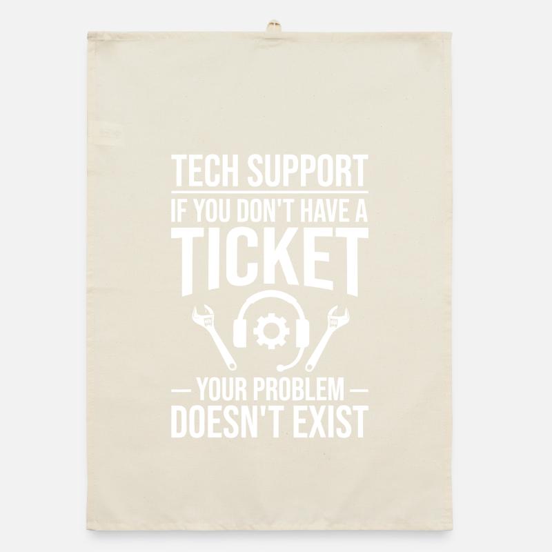 Technik-Support-Ticket-Meme Organic Geschirrtuch
