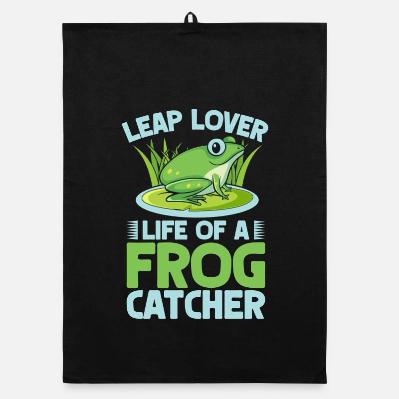 Frog Catcher Leap Lover Frog Organic Geschirrtuch