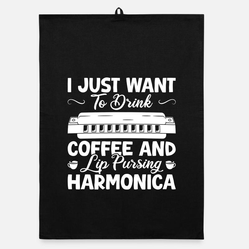 Musican d’harmonica veut juste boire un café Torchon bio