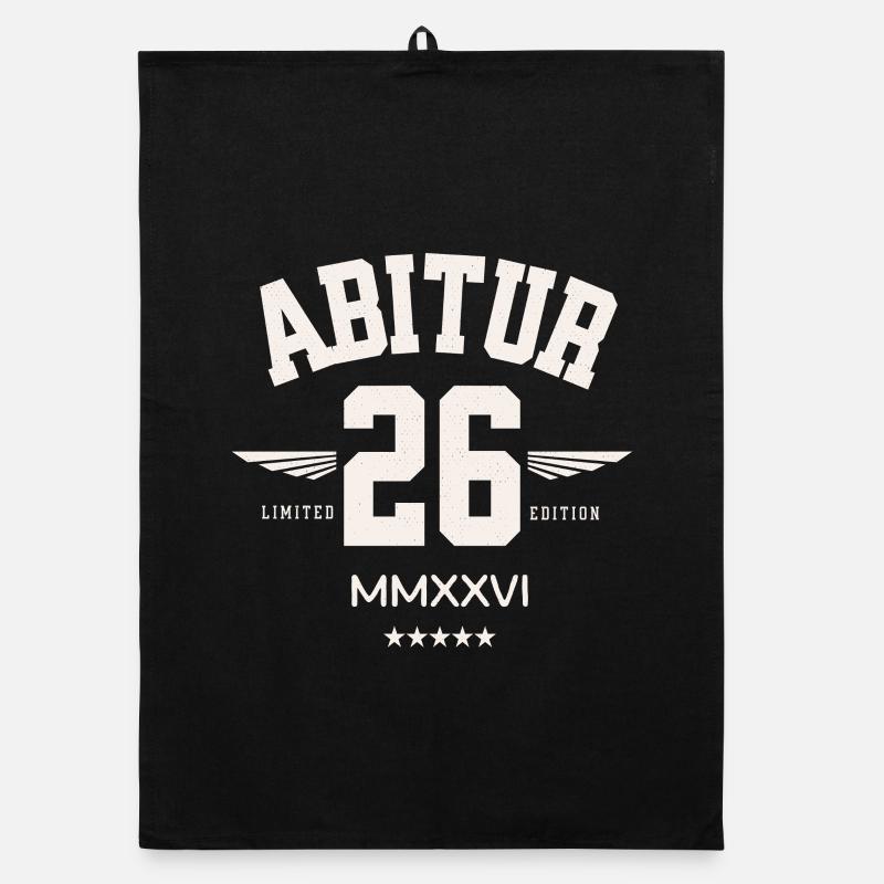 Abitur 26 Varsity Stil Organic Geschirrtuch