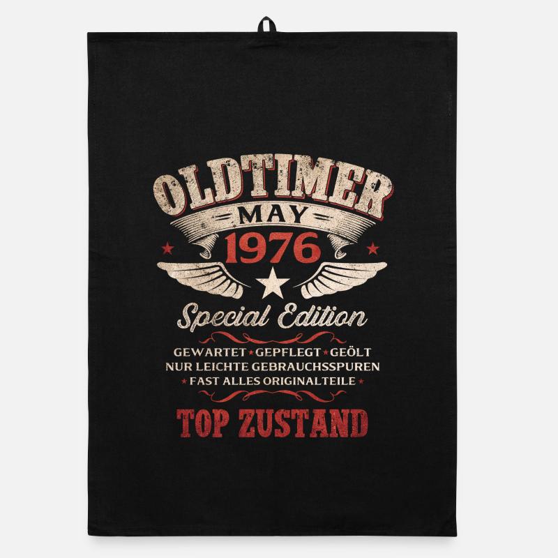 50. Geburtstag Geschenk Mann Oldtimer Mai 1976 Organic Geschirrtuch