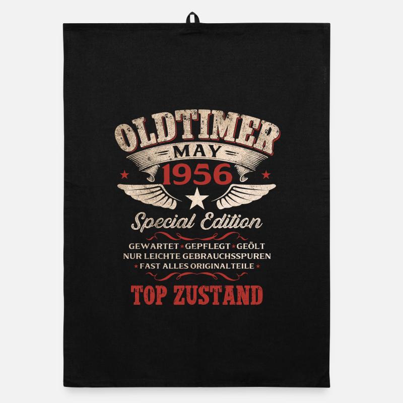 70. Geburtstag Geschenk Mann Oldtimer Mai 1956 Organic Geschirrtuch