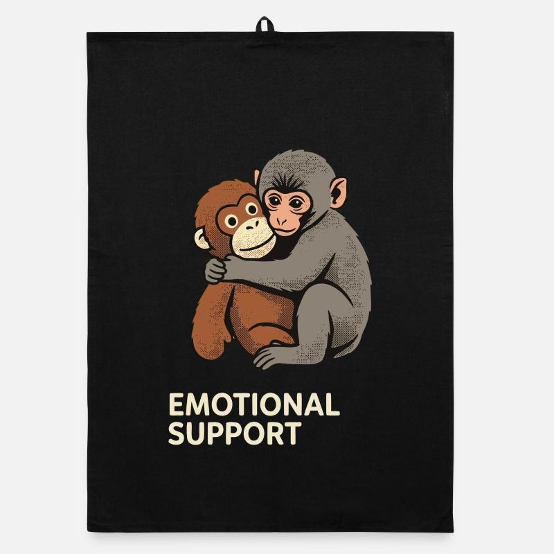 Soutien émotionnel Bébé Singe Punch Torchon bio