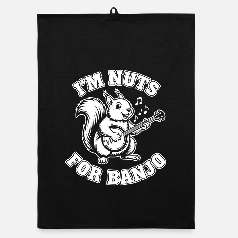 Nutty Squirrel Gitarrenband Organic Geschirrtuch