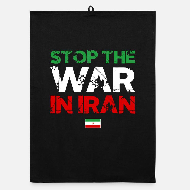 Stop den Irangkrieg - Iran Frieden Organic Geschirrtuch