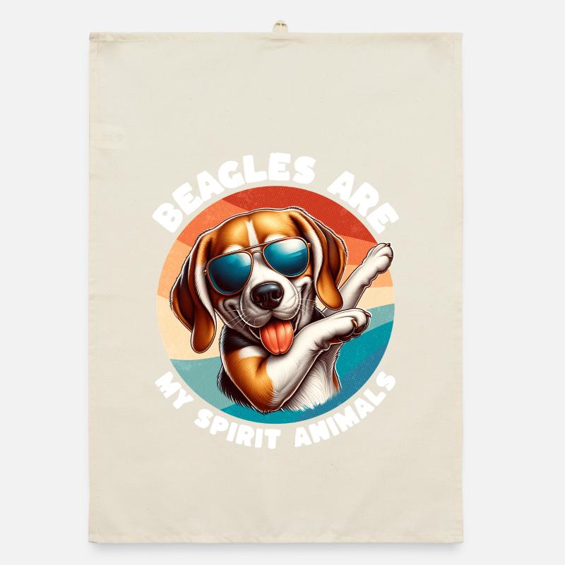 Drôles de proverbes de beagle Torchon bio