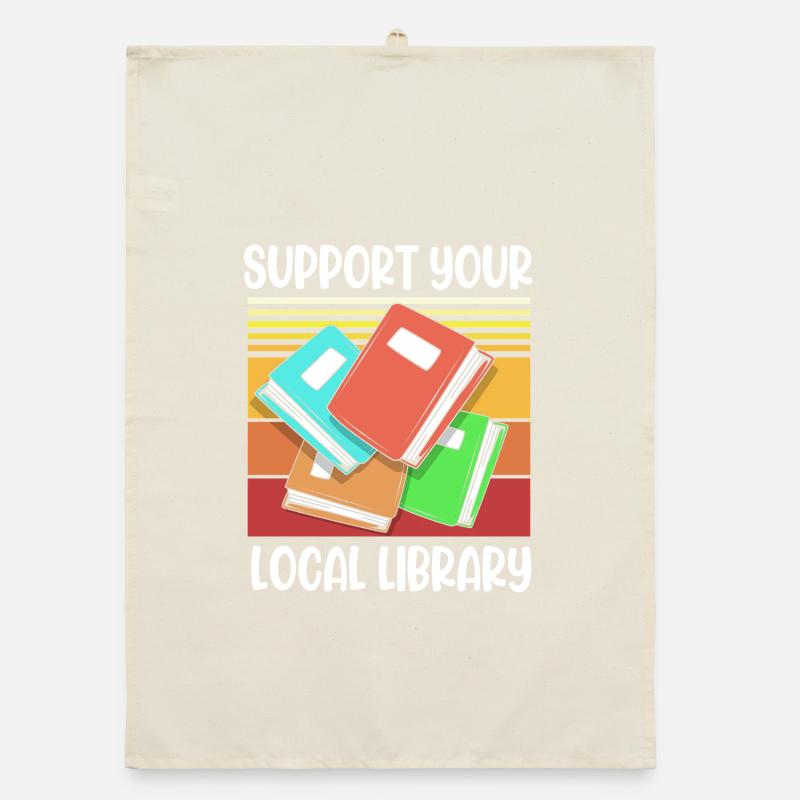 Bookworm Library Bookworm Book Reading Organic dish towel