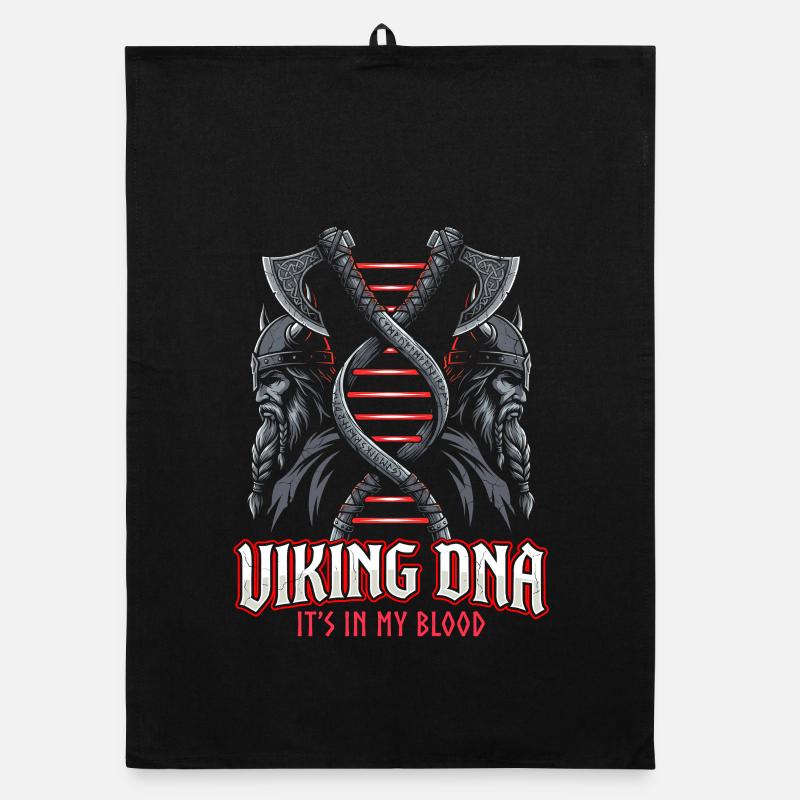 Wikinger DNA Axt Symbol – Es liegt im Blut Organic Geschirrtuch