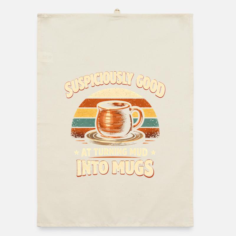 Schlamm wird Tasse | Töpfern Organic Geschirrtuch