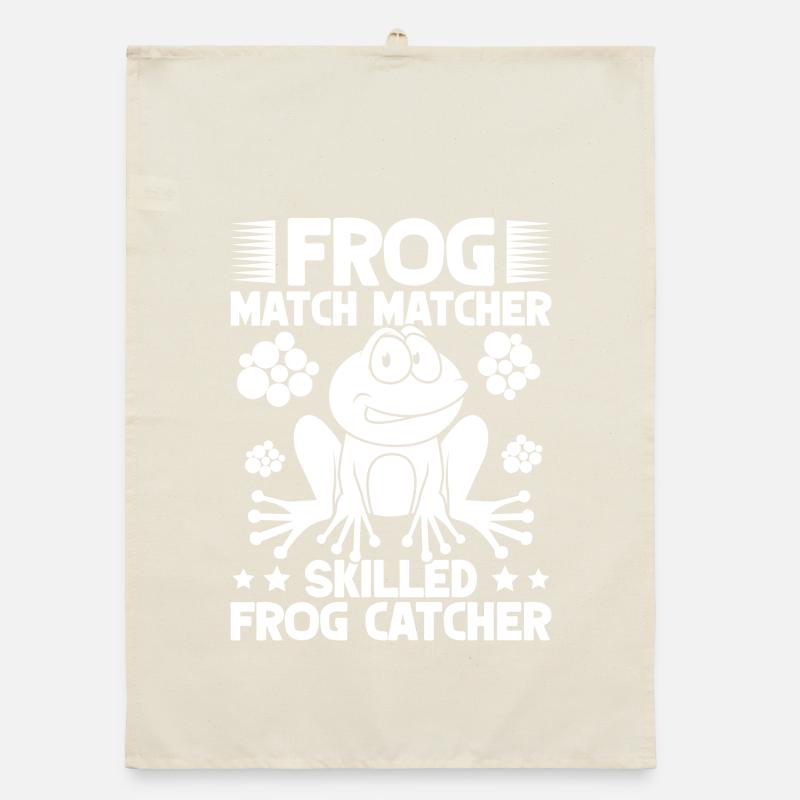 Frog Catcher Match Matcher Skilled Catcher Frog Organic dish towel