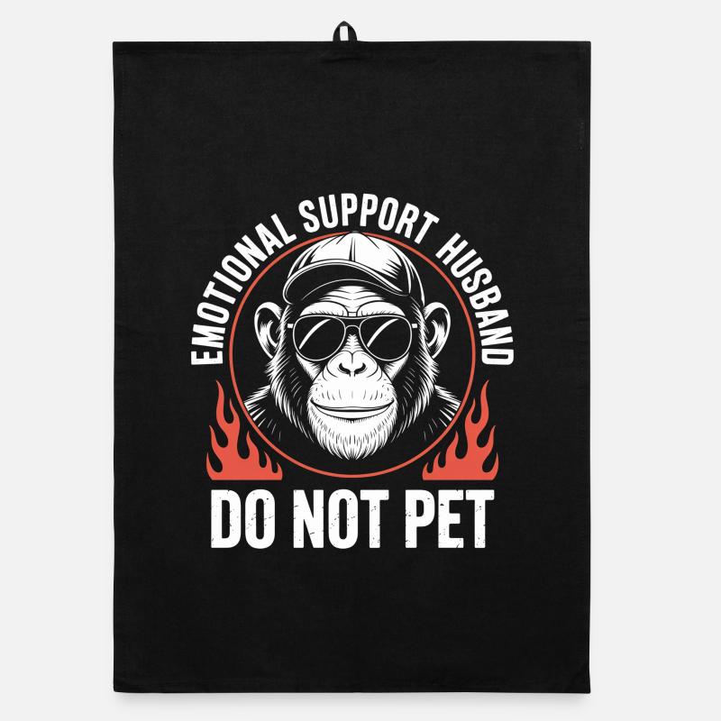 Singe de soutien émotionnel à ne pas caresser Torchon bio