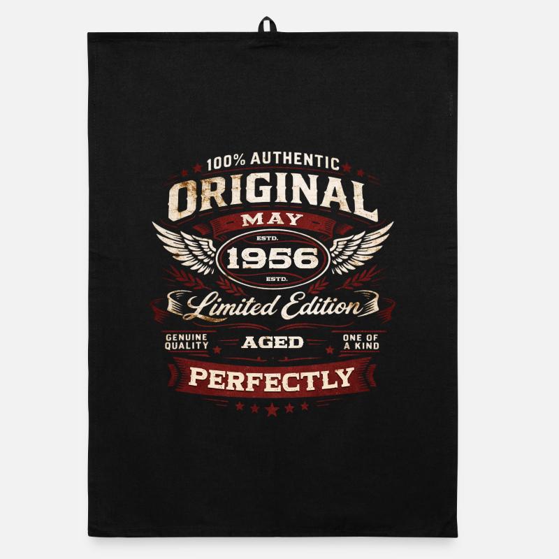 70. Geburtstag Geschenk Mann Original Mai 1956 Organic Geschirrtuch