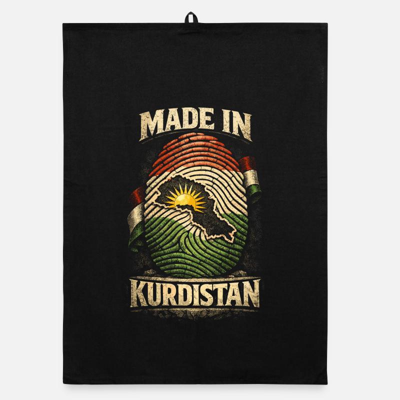 Fabriqué au Kurdistan, kurde, kurde Torchon bio