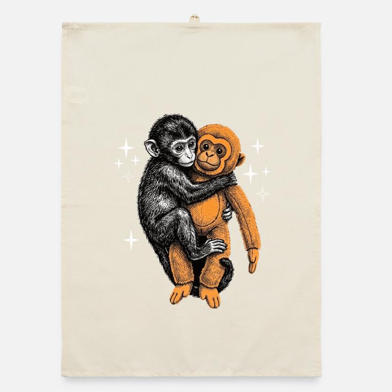 Bébé Singe Coup de Poing Torchon bio