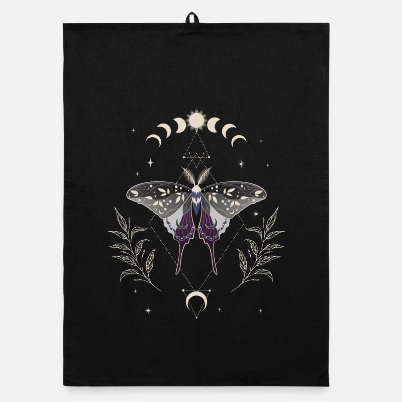 Asexual Luna Moth LGBT Pride Flag Organic dish towel