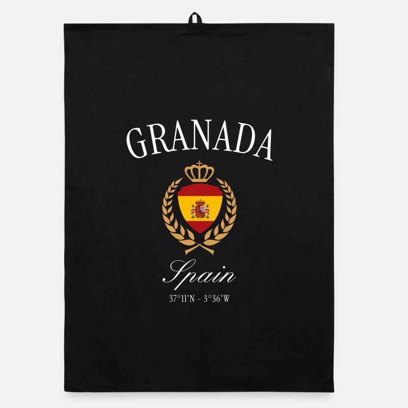 Granada Spanien Wappen Krone – Reise Souvenir Organic Geschirrtuch