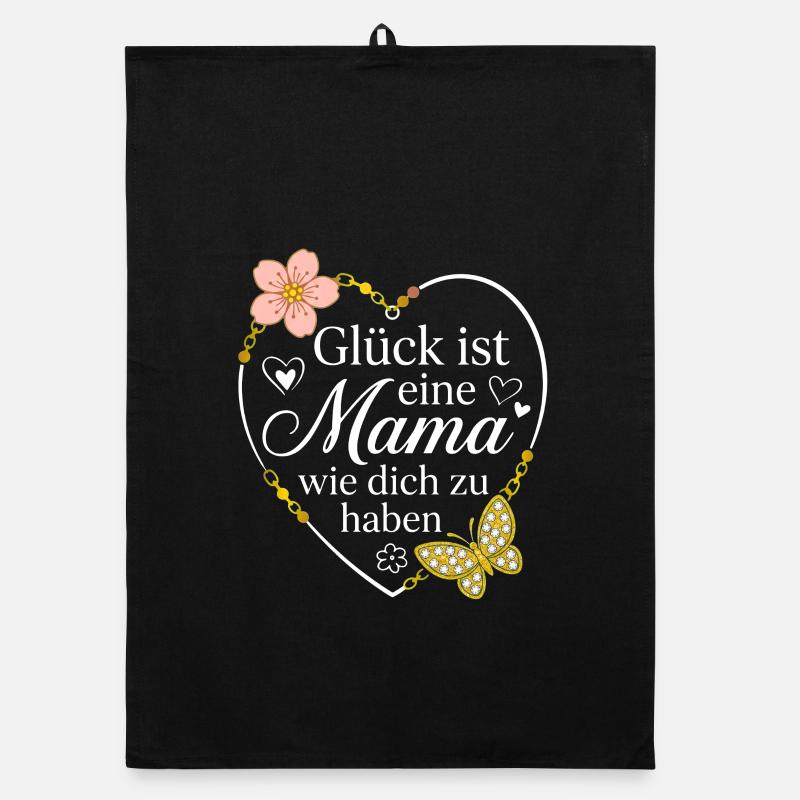 Glück ist eine Mama wie dich zu haben Muttertag Organic Geschirrtuch