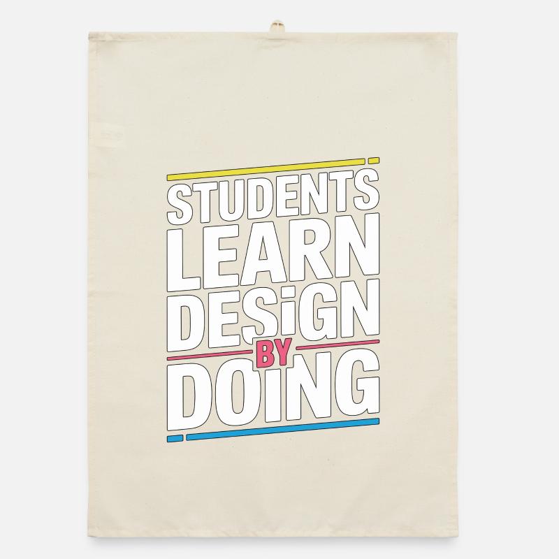 Designer Educator Students Learn Graphic Design Organic Geschirrtuch